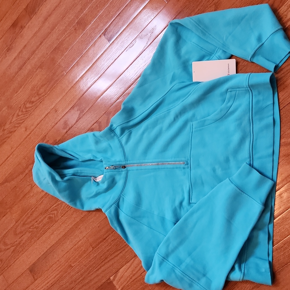 lululemon athletica Aqua Blue Half-Zip Hoodie